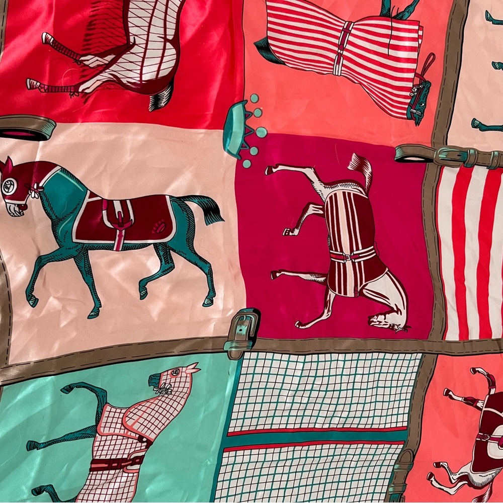 Colorful Equestrian Print Scarf - Picture 7 of 7